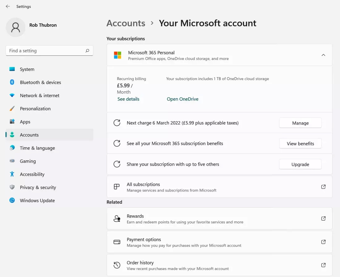 Windows 11设置新增“你的订阅”：帮用户追踪订阅情况