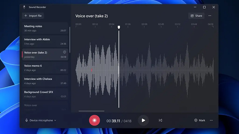 Windows Voice Recorder更名Sound Recorder：并启用全新UI