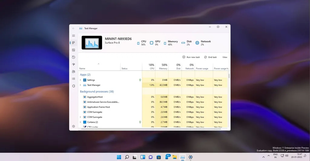Windows 11全新任务管理器曝光：UI大改 引入多项实用功能