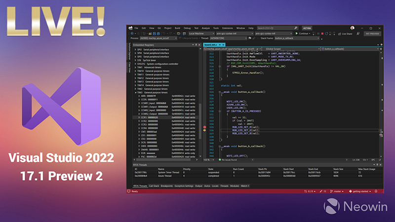 Visual Studio 2022 17.1 Preview 2发布：带来Git、C++和.NET增强功能