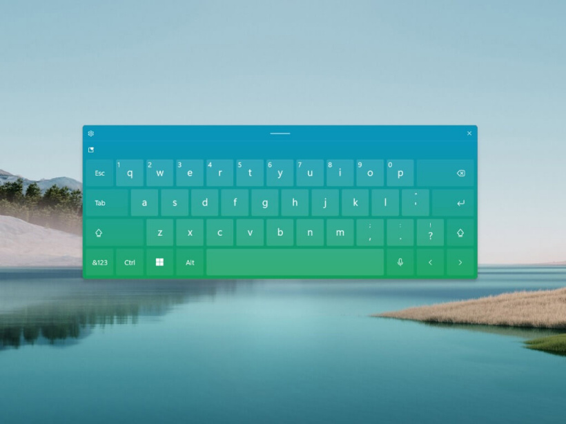 微软 Win11 启用内置触摸键盘体验：支持调节大小，多彩颜色和主题定制